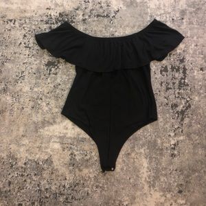 NWOT Adam Levine Black Off the Shoulder Bodysuit
